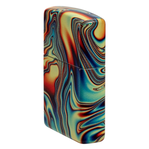 Зажигалка Zippo Swirl с покрытием Glow In The Dark Green, латунь/сталь, разноцветная, 38x13x57 мм
