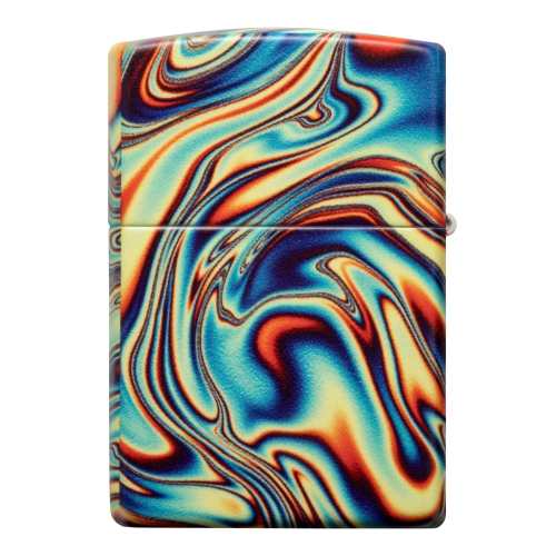 Зажигалка Zippo Swirl с покрытием Glow In The Dark Green, латунь/сталь, разноцветная, 38x13x57 мм