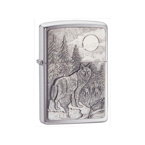 Зажигалка Zippo Timberwolves Emblem № 20855, серебристая, 36х12х56 мм