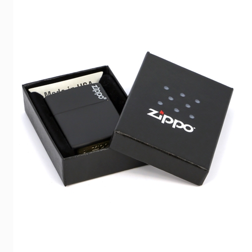 Зажигалка Zippo ZL* с покрытием Black Matte, латунь/сталь, чёрная с фирменным логотипом, матовая