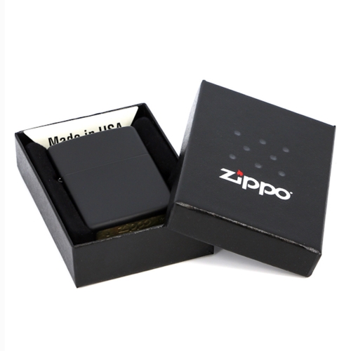 Зажигалка Zippo с покрытием Black Crackle, латунь/сталь, чёрная, матовая, 36x12x56 мм