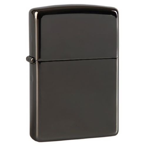 Зажигалка Zippo с покрытием Black Ice, латунь/сталь, чёрная, глянцевая, 36х12х56 мм