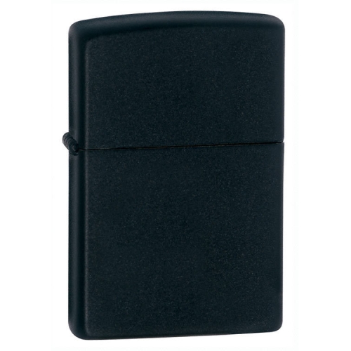 Зажигалка Zippo с покрытием Black Matte, латунь/сталь, чёрная, матовая, 36x12x56 мм