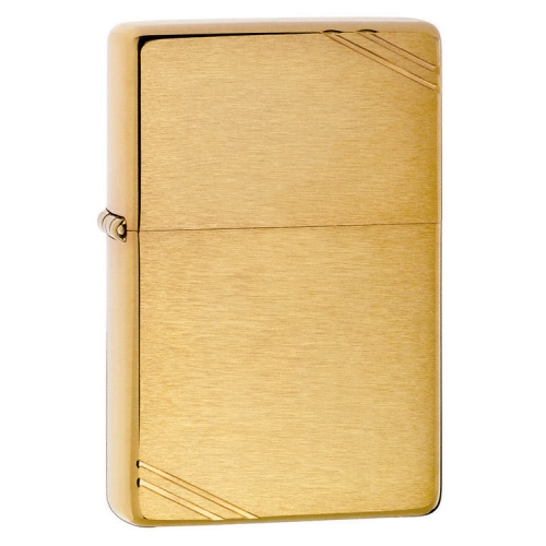 Зажигалка Zippo с покрытием Brushed Brass, латунь/сталь, золотистая, матовая, 36x12x56 мм