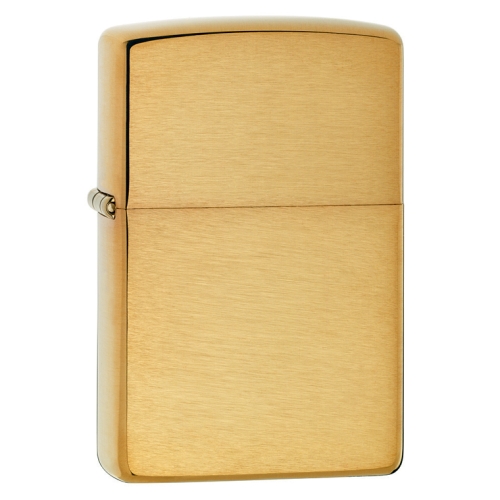 Зажигалка Zippo с покрытием Brushed Brass, латунь/сталь, золотистая, матовая, 36х12х56 мм