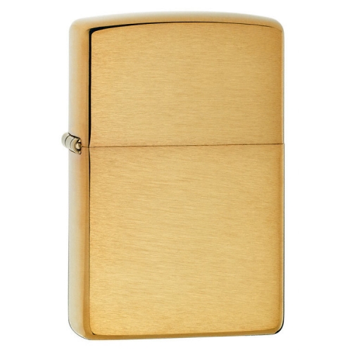Зажигалка Zippo с покрытием Brushed Brass, медь/сталь, золотистая, матовая, 36x12x56 мм