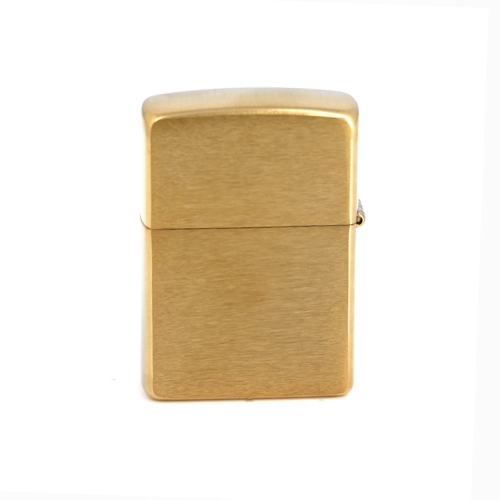 Зажигалка Zippo с покрытием Brushed Brass, медь/сталь, золотистая, матовая, 36x12x56 мм