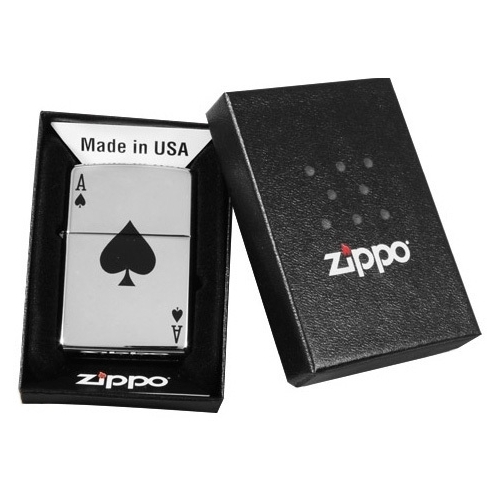 Зажигалка Zippo с покрытием High Polish Chrome, латунь/сталь, серебристая, глянцевая, 36x12x