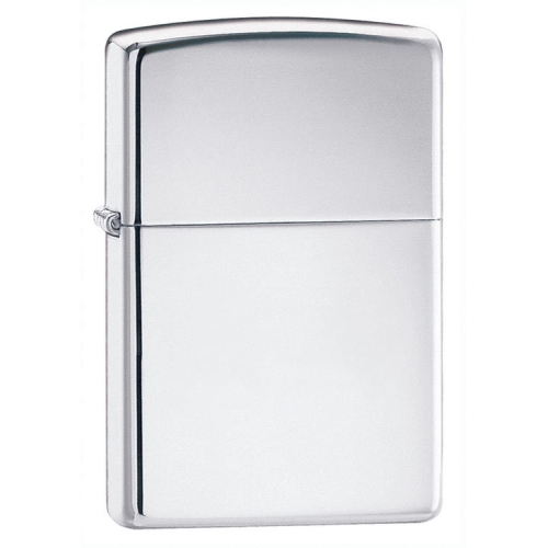 Зажигалка Zippo с покрытием High Polish Chrome, латунь/сталь, серебристая, глянцевая, 36x12x56