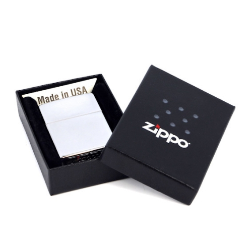 Зажигалка Zippo с покрытием High Polish Chrome, латунь/сталь, серебристая, глянцевая, 36x12x56