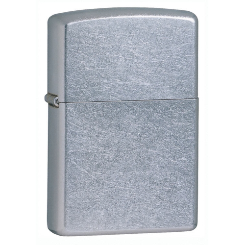 Зажигалка Zippo с покрытием Street Chrome, латунь/сталь, серебристая, матовая, 36x12x56 мм