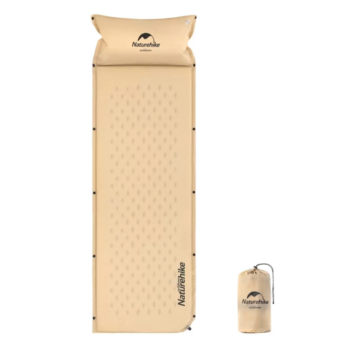 Коврик самонадувной односпальный Naturehike D series, без подушки, бежевый (CNK2550WS025)