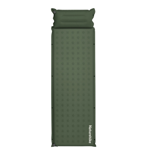 Коврик самонадувной односпальный Naturehike D Series R3.1, с подушкой, зеленый (CNK2550WS025)