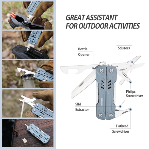 Мультитул Nextool Mini Sailor, 10 функций, серый (NE20156B)