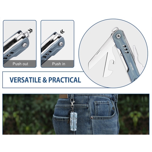 Мультитул Nextool Mini Sailor, 10 функций, серый (NE20156B)