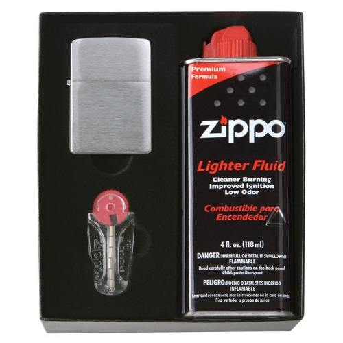 Набор подарочный для широкой зажигалки Zippo, черный, 118х43х145 мм