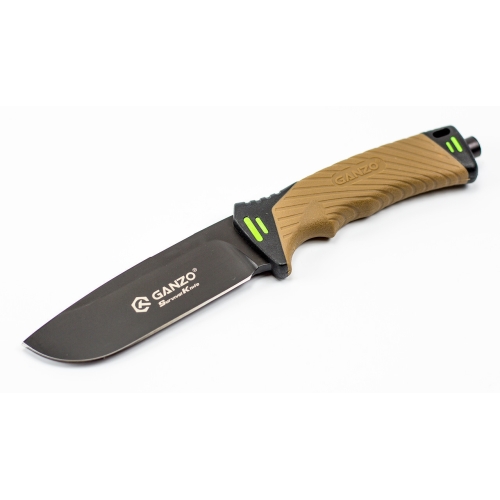 Нож Ganzo G8012 пустынный желтый, с чехлом