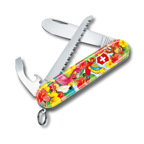 Нож My First Victorinox Parrot Edition, 84 мм, 9 функций, красный