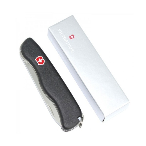 Нож Victorinox Sentinel, 111 мм, 4 функции, с фиксатором лезвия, черный