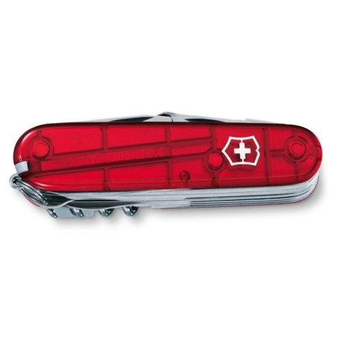 Нож Victorinox SwissChamp, 91 мм, 33 функции, полупрозрачный красный