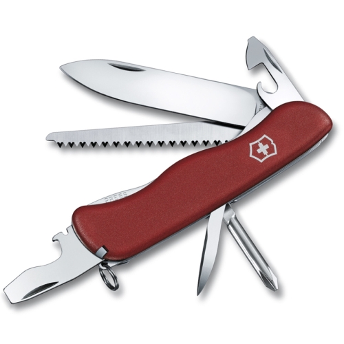 Нож Victorinox Trailmaster, 111 мм, 12 функций, с фиксатором лезвия, красный