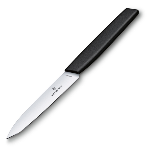 Нож Victorinox для овощей, лезвие 10 см прямое, чёрный