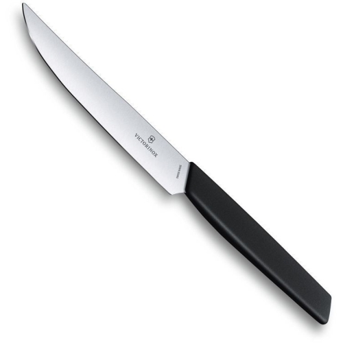 Нож Victorinox для стейка, лезвие 12 см прямое, чёрный
