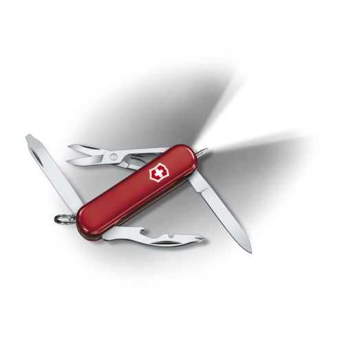 Нож-брелок Victorinox Classic Midnite Manager, 58 мм, 10 функций, красный