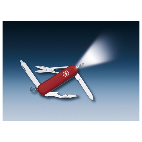 Нож-брелок Victorinox Classic Midnite Manager, 58 мм, 10 функций, красный