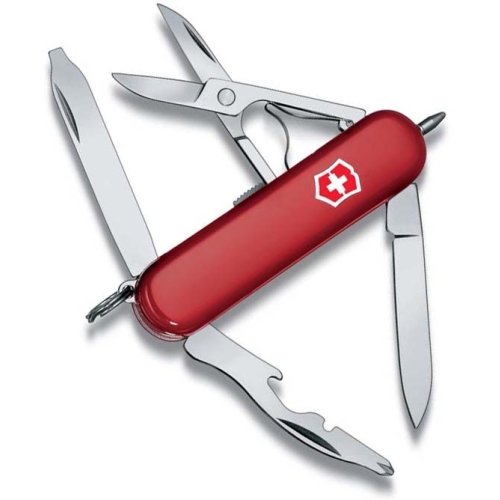 Нож-брелок Victorinox Classic Midnite Manager, 58 мм, 10 функций, красный