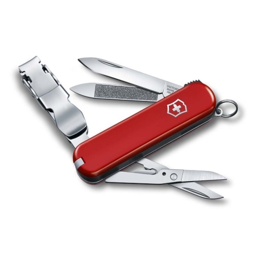 Нож-брелок Victorinox Classic Nail Clip 580, 65 мм, 8 функций, красный