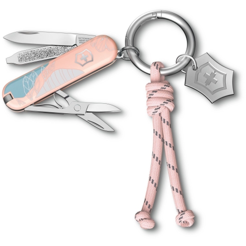 Нож-брелок Victorinox Classic SD Paris Style, 58 мм, 7 функций, розовый (подар.коробка)