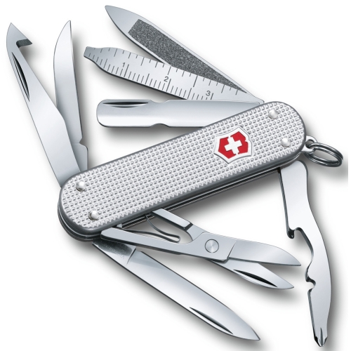 Нож-брелок Victorinox MiniChamp, 58 мм, 14 функций, серебристый