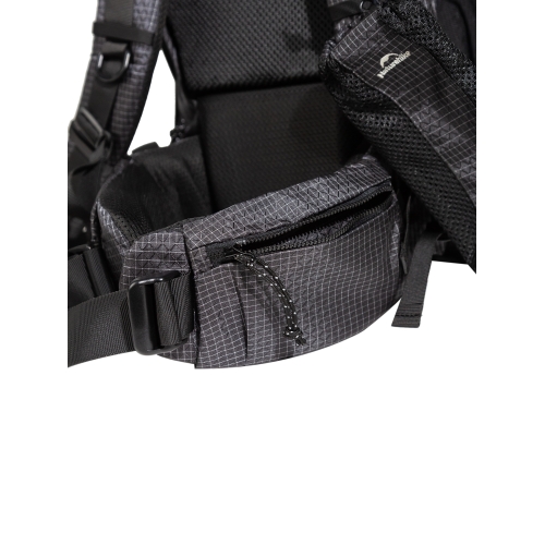Рюкзак походный Naturehike Rock, 40л + 5л, черный/серый (NH20BB113)