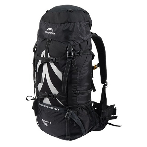 Рюкзак туристический Naturehike, 70л, черный (NH70B070-B)