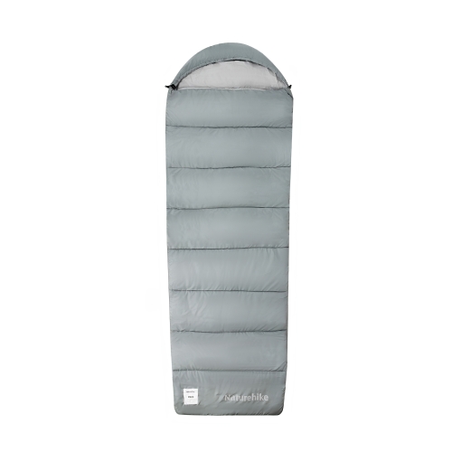 Спальный мешок Naturehike M400 с капюшоном,молния справа, серый (CNK2350WS023)