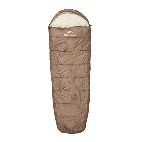 Спальный мешок Naturehike MJ600, коричневый (CNK2300SD014), молния справа