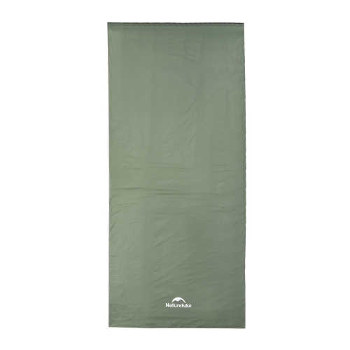 Спальный мешок летний Naturehike LW180, зеленый (NH21MSD09), молния справа