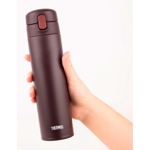 Термокружка Thermos FJM-450 BW (0,45 литра) с трубочкой, коричневая
