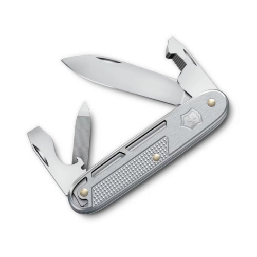 Нож Victorinox Synergy Alox, 93 мм, 9 функций, серебристый, картонная коробка