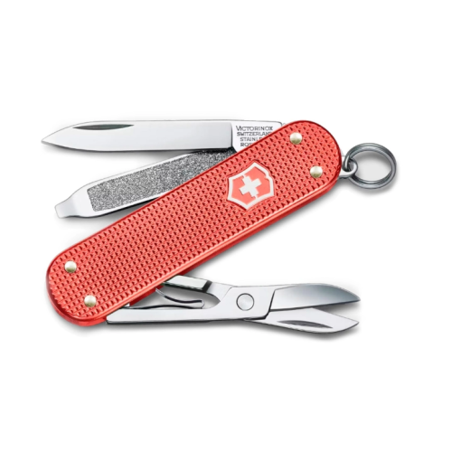 Нож перочинный Victorinox Classic SD Alox LE 2025 Stone Red, 58 мм, 5 функций, красный, подарочная к