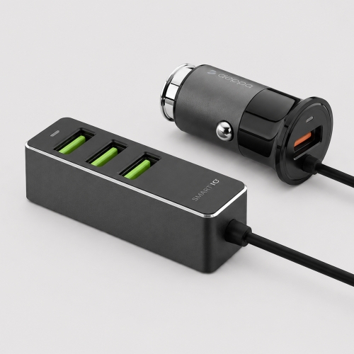 АЗУ 1 USB + 3 USB для пассажиров, QC 3.0, 7Аa