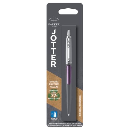 Parker Jotter - Victoria Violet Chrome CT, шариковая ручка, М, блистер