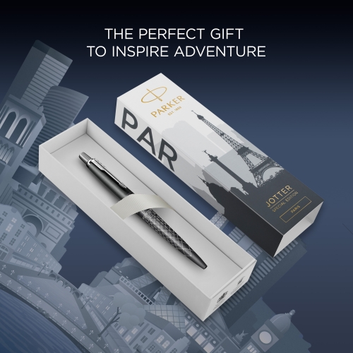 Parker Jotter Paris Grey CT, шариковая ручка, M, подарочная упаковка