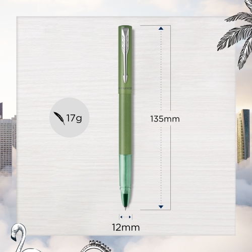 Parker Vector XL - Green, ручка-роллер, M, подар.кор.