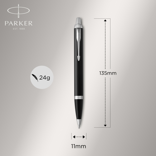 Parker Набор подарочный IM Black CT шар. ручка, 1,0мм + ручка перьевая, 1,0мм
