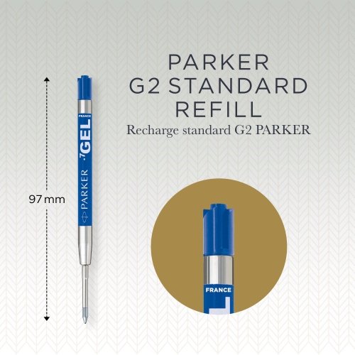 Parker Стержень для гелевой ручки Z10 синий, F 0,5мм, 2шт., блистер
