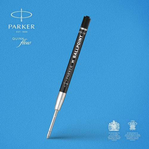 Parker стержень объемный для шариковой ручки, пластик, QuinkFlow Ball Point, M, 1мм, черные чернила