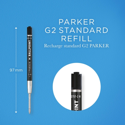 Parker стержень объемный для шариковой ручки, пластик, QuinkFlow Ball Point, M, 1мм, черные чернила