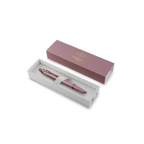 Parker IM Mauve Bronze Trim ручка шариковая синяя, 1,0мм, подарочная упаковка